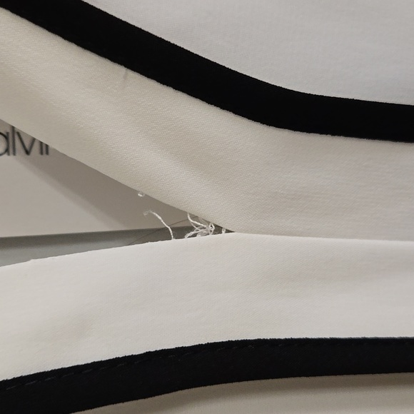 Calvin Klein Ivory/Black Sleeveless Top - Picture 4 of 7